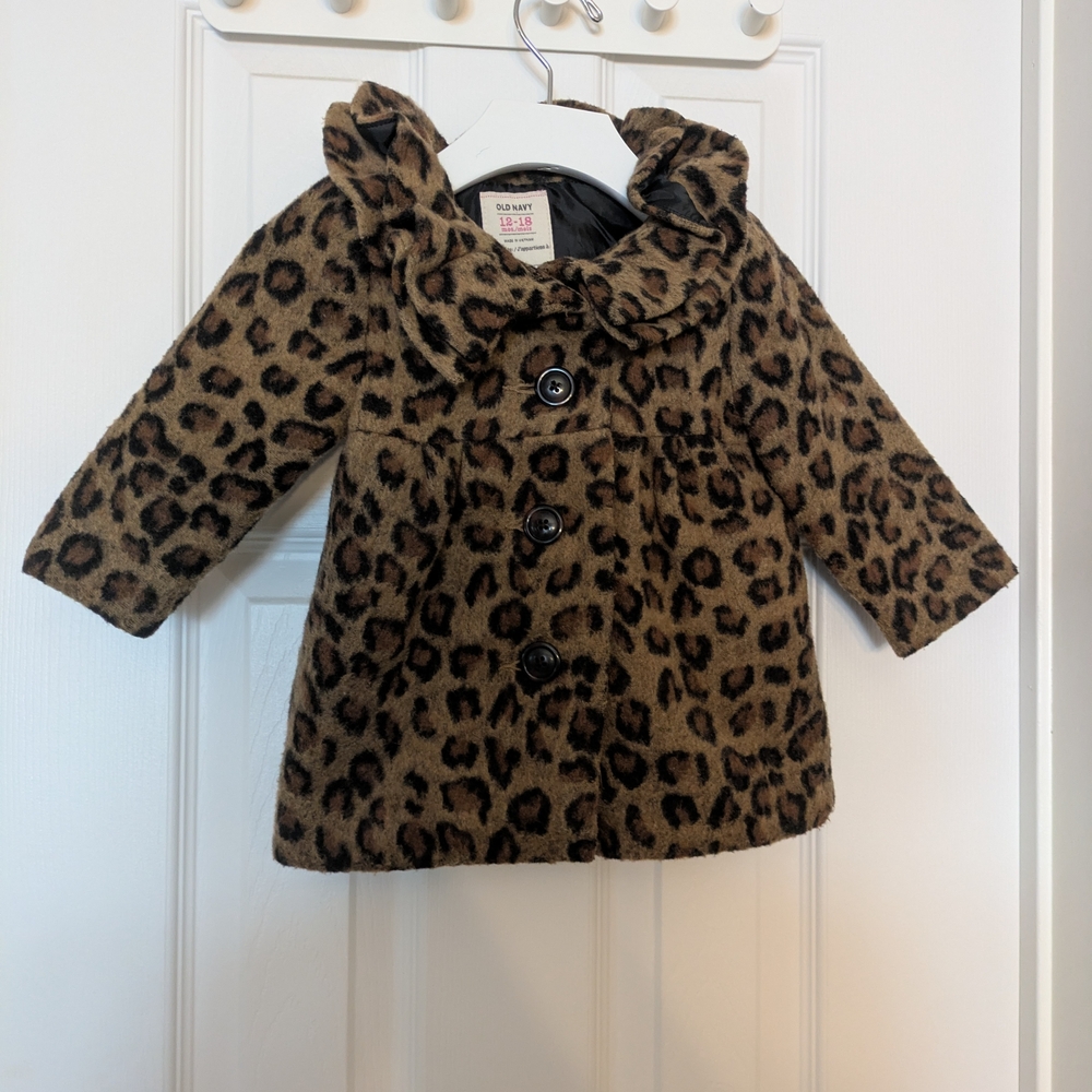 Old Navy Animal Print Kids Pea Coat